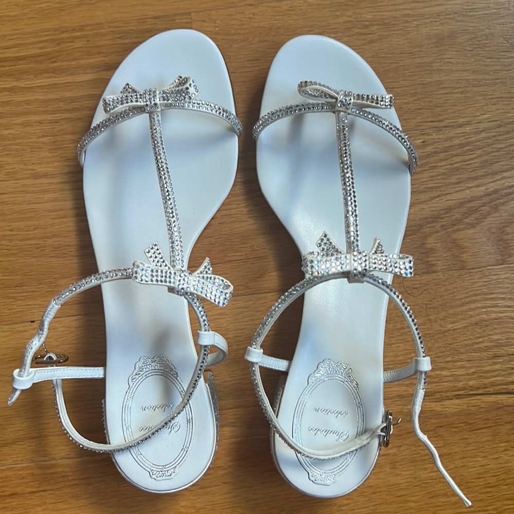 New bowtie crystal sandals 7.5